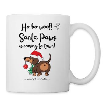 Santa paws - christmas dackel - Tasse - Weiß - Rechts
