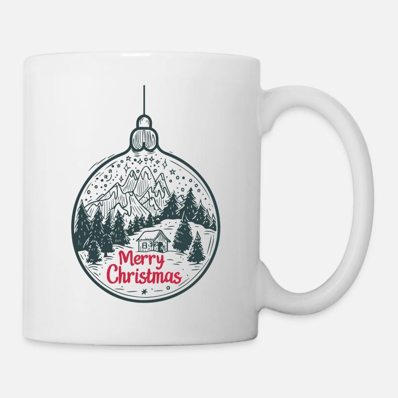 SPREAD Frohe Weihnachtskugel - Tasse - Weiß