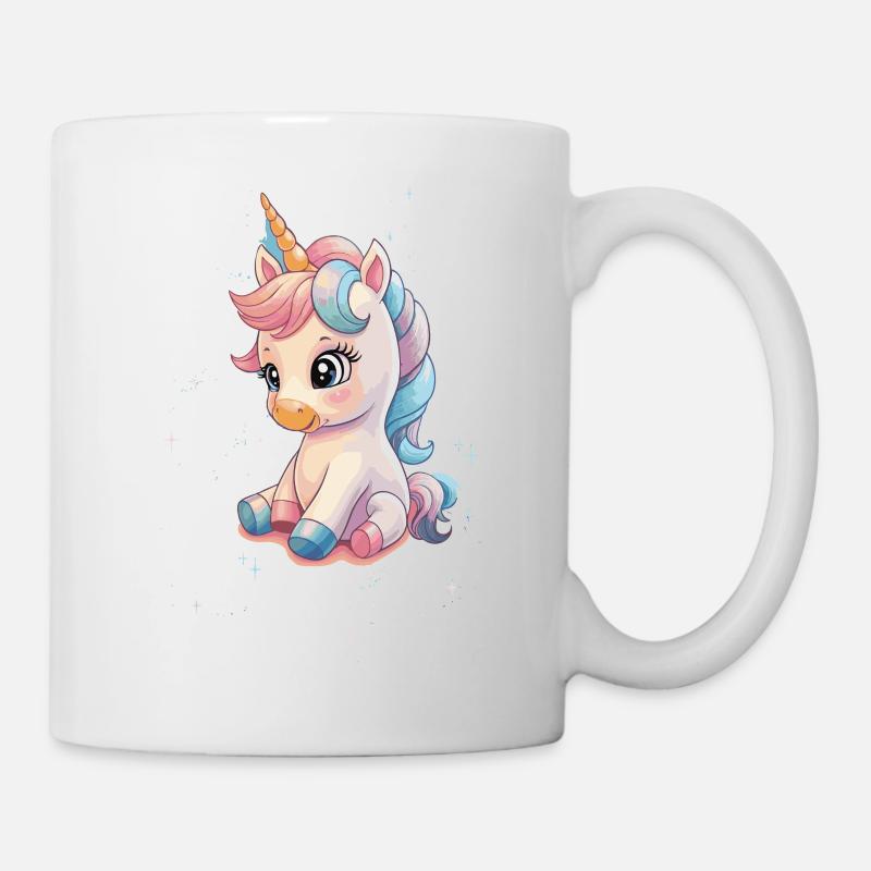 Bébé licorne magique au look pastel - Mug blanc - blanc