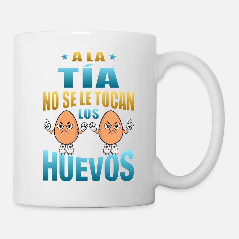 La tante ne touche pas ses couilles - Mug blanc - blanc