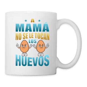 Mama rührt ihre Eier nicht an - Tasse - Weiß - Rechts