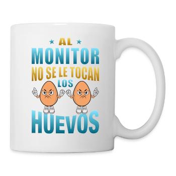 Der Monitor rührt seine Eier nicht an - Tasse - Weiß - Rechts