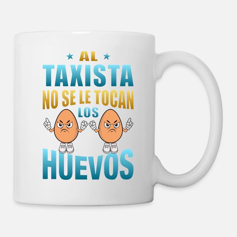 Le chauffeur de taxi ne touche pas ses couilles - Mug blanc - blanc