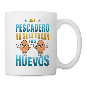 The fishmonger does not touch his eggs - Mug - white - Right