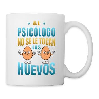 Le psychologue ne touche pas ses couilles - Mug blanc - blanc - Droite