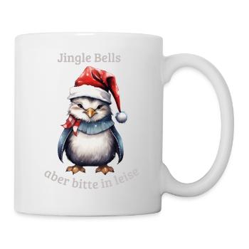 Noël - Pingouin au chapeau de Père Noël - Mug blanc - blanc - Droite