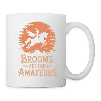 Les balais sont pour les amateurs pour un amoureux d’Halloween - Mug blanc - blanc - Droite