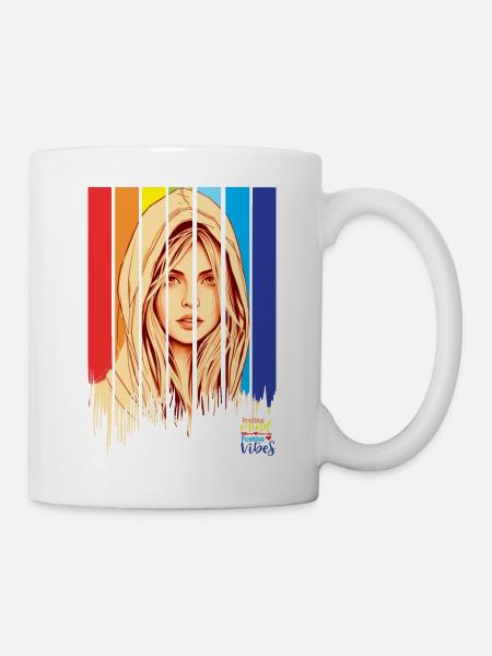Positive, positive mind vibes life - Mug - white