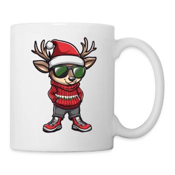 Deer Christmas Comic Cool - Mug - white - Right