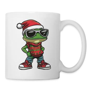 Grenouille Noël BD Cool - Mug blanc - blanc - Droite
