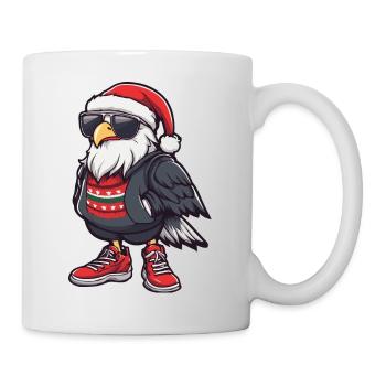 Aigle Noël Bande dessinée Cool - Mug blanc - blanc - Droite