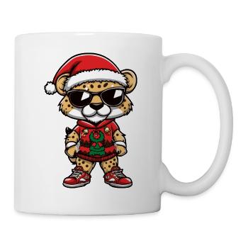 Guépard Noël Bande dessinée Cool - Mug blanc - blanc - Droite