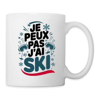 I can't I ski - Mug - white - Right