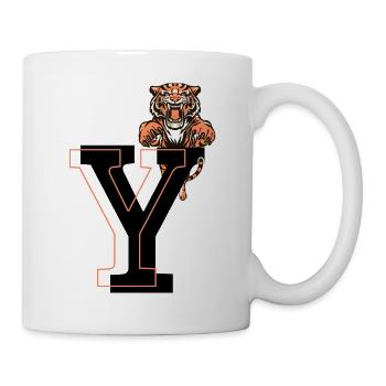 Brief und Tiger - Geschenkidee - Tasse - Weiß - Rechts