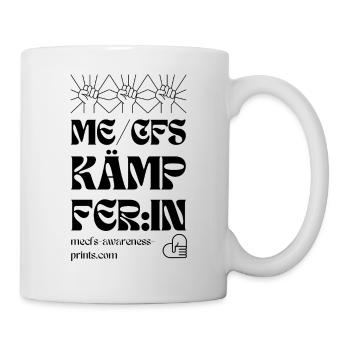 ME/CFS KÄMPFER:IN II 💪- schwarz - Tasse - Weiß - Rechts