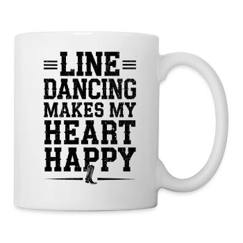 Joie de danser avec le cœur - Mug blanc - blanc - Droite
