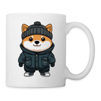 Shiba Inu Hund Cartoon - Tasse - Weiß - Rechts