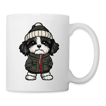 Havanese Hund Cartoon - Tasse - Weiß - Rechts