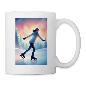 Figure skating woman - Mug - white - Right