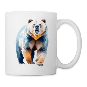 Grizzly Bear Vector Art with Vibrant Colours - Mug - white - Right
