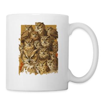 Eulen - Tasse - Weiß - Rechts