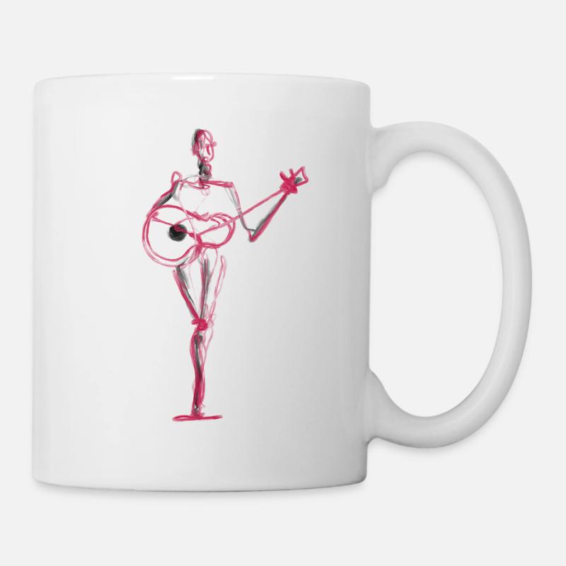 Guitare - Mug blanc - blanc