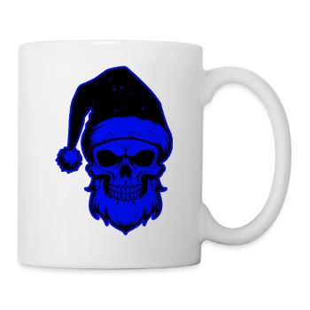 Squelette de crâne de Père Noël - Mug blanc - blanc - Droite