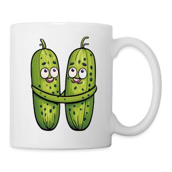 Verliebte Essiggurken - Tasse - Weiß - Rechts
