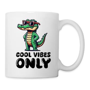 krokodil cool - Tasse - Weiß - Rechts