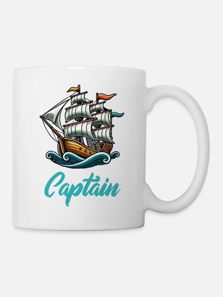 Schiff Captain - Tasse - Weiß