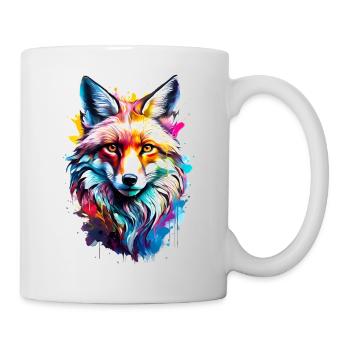 Renard peint - Mug blanc - blanc - Droite