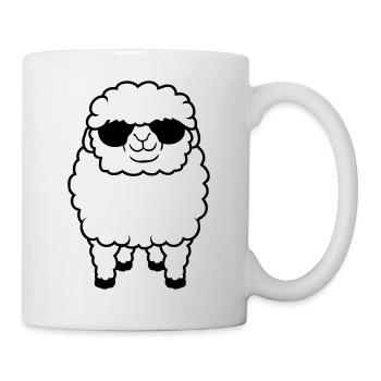 Mouton Lunettes de soleil Fête Mouton Agneau Mignon Cool - Mug blanc - blanc - Droite