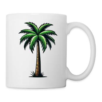 palme - Tasse - Weiß - Rechts