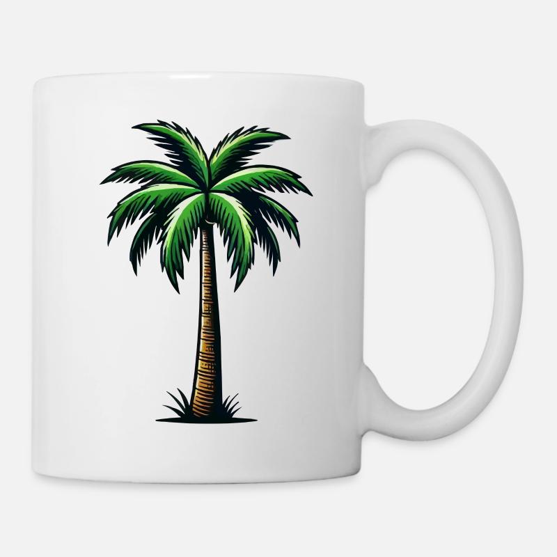 palme - Tasse - Weiß