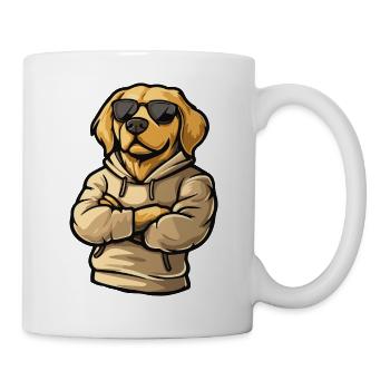 beagle dog comic - Mug - white - Right
