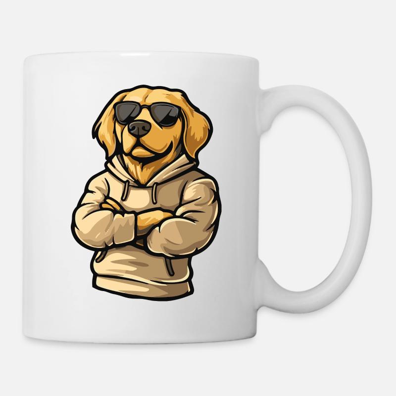 beagle hund comic - Tasse - Weiß