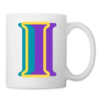 Lettre i multicolore - Mug blanc - blanc - Droite