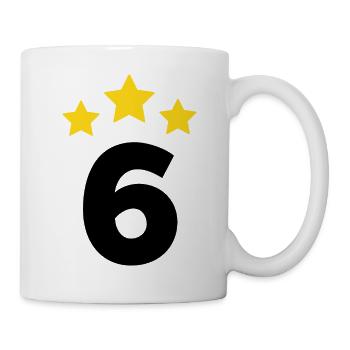 6 ans étoile - cadeau de 6e anniversaire - Mug blanc - blanc - Droite