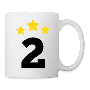 2 ans étoile - cadeau de 2 e anniversaire - Mug blanc - blanc - Droite