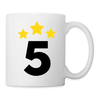 5 Year Star - 5th Anniversary Gift - Mug - white - Right