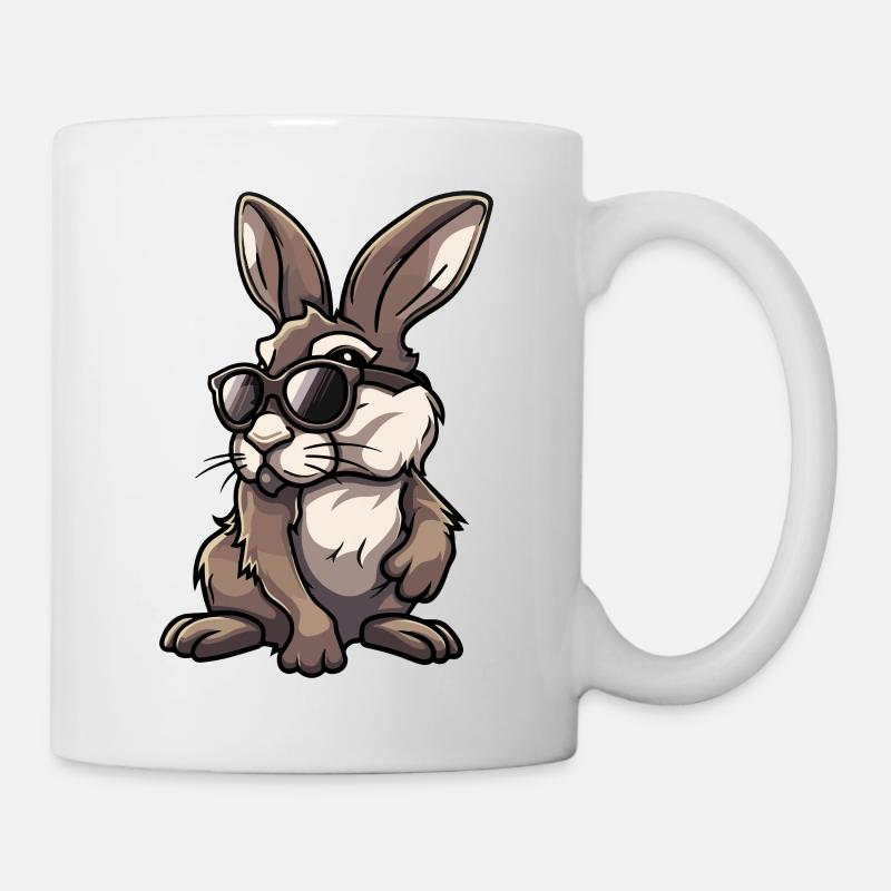 Hase Tier - Tasse - Weiß