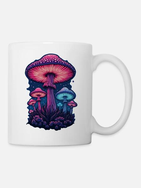 Lebendiger Pilz - Tasse - Weiß