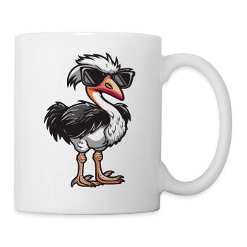 Oiseau d'autruche - Mug blanc - blanc - Droite