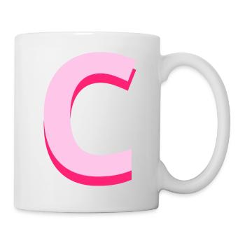 Letter c pink pop and modern - Mug - white - Right