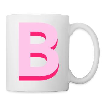 Letter b pink pop and modern - Mug - white - Right