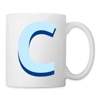 Letter c blue pop and modern - Mug - white - Right