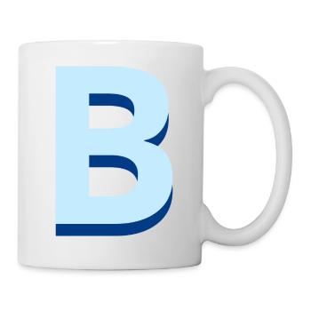 Letter b blue pop and modern - Mug - white - Right