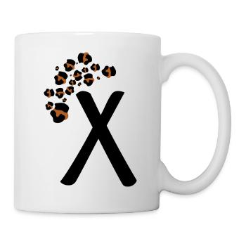 Lettre x motifs léopard - Mug blanc - blanc - Droite