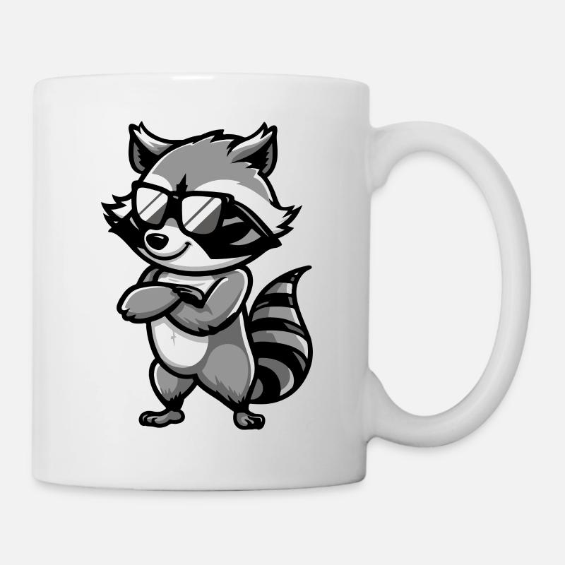 Waschbär Tier - Tasse - Weiß