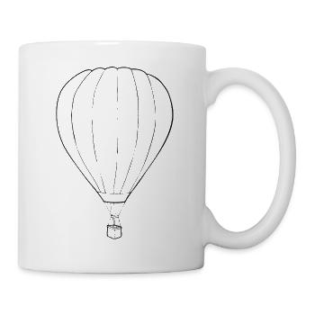 Tag der ersten Ballonfahrt - Tasse - Weiß - Rechts